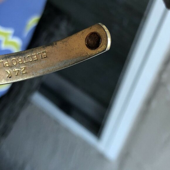 24k Electroplate GOLD Tone Cuff Bracelet Stack Set - Picture 9 of 9